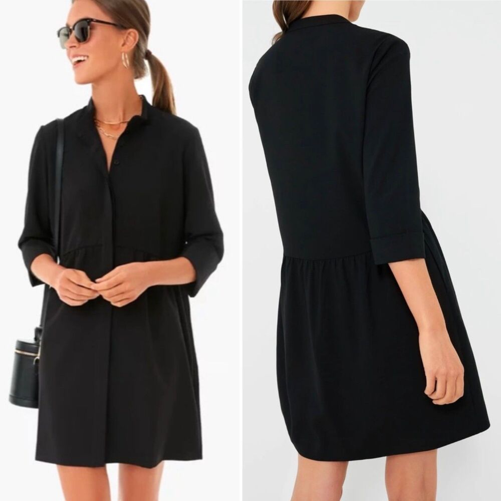 Tuckernuck Preppy Shirt Dress Black XL